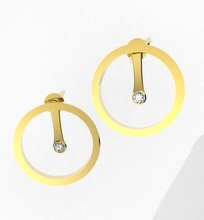 Facile boucles d'oreilles bijoux or symbole brillant luxe accessoire diamant 3d print model - Mito3D