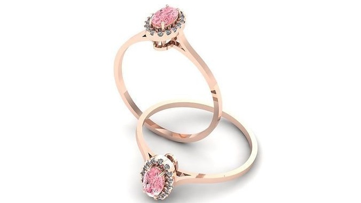 sencillo compromiso anillo joyería joya anillos diamante imprimible 3d canalla oro 3d print model - Mito3D