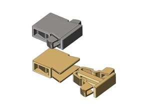 basit eğilme bilezik Zincir toka geçiş kilit kapatma kolye mücevher altın gümüş yazdırılabilir bracelete takı moda Kutu tokalar sterlin 3d print model - Mito3D