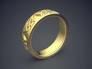 simple golden engagement ring ornament carving jewelry gold jewel jewellery rings wedding diamond brilliant cad gem platinum printable silver detail design 3d print model - Mito3D