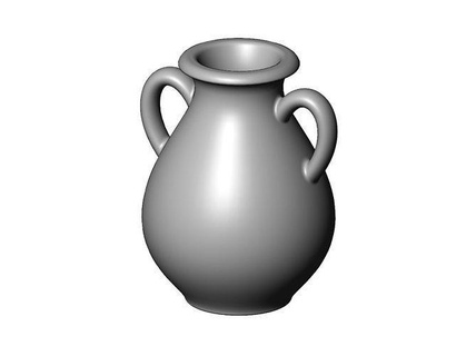 simple greek vintage urn vase pottery decor decoration pot antique carving cnc ornament artcam plaster gypsum moldings relief printable 3d model art sculptures 3d print model - Mito3D