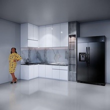 einfach küche 3d modell sketchup 3dmodels haus zuhause innere interiordesign modern einfache essen 3d print model - Mito3D
