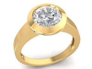 simple korea diamond lady ring 3133 jewelry fashion accessories gold woman women design rings 3d print model - Mito3D