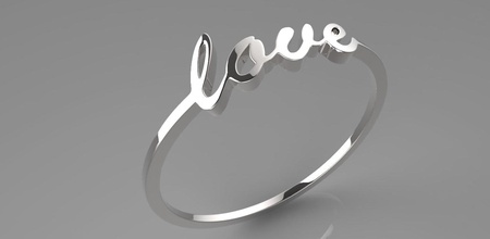 simples pulseira de amor jóias feminino o personagem humanos outros valentine impressão pulseiras 3d print model - Mito3D