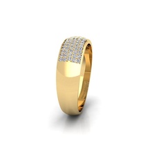 sencillo hombres anillo 3d modelo joya Boda compromiso joyería imprimible diamante oro Moda libra esterlina blanco brillante plata vestir solitario impresión belleza anillos 3d print model - Mito3D
