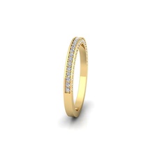 sencillo pavimentar diamante anillo 3d modelo joya Boda compromiso joyería imprimible oro Moda libra esterlina blanco brillante plata vestir solitario impresión belleza anillos 3d print model - Mito3D