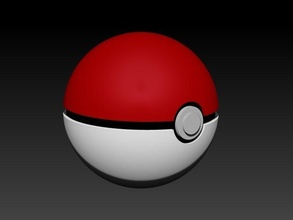 semplice pokeball Pokemon tasca rosso pokemongo Giochi giocattoli 3d print model - Mito3D