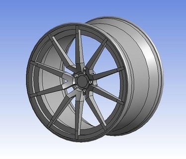 Facile jante modèle Vossen roue véhicule voiture pneu loisir DIY automobile 3d print model - Mito3D