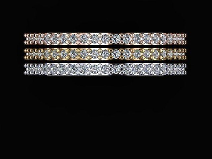 semplice squillare squillare oro 3d gioielleria nozze diamante anelli 3d print model - Mito3D