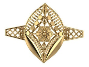 sencillo anillo 3d impresión modelo 7 oro joyería joya Boda compromiso Moda anillos 3d print model - Mito3D