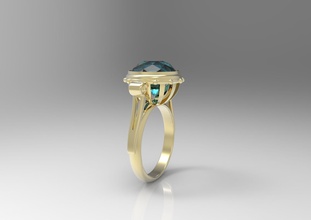 simple anillo de la gran joya joyería imprimible compromiso el diamante gem platino precioso moda oro los anillos día san valentín clásico regalo imperial lujo chic arquitectura 3d print model - Mito3D