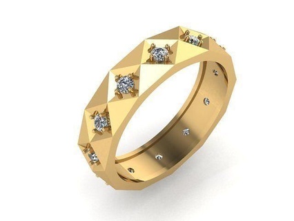 semplice squillare design anelli oro gioielleria diamante gioiello brillante sterlina gemma Fidanzamento stampabile argento solitario nozze platino cad 3d print model - Mito3D