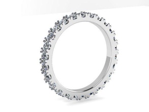 einfacher ring diamond golden Silber Schmuck Ringe 3d print model - Mito3D