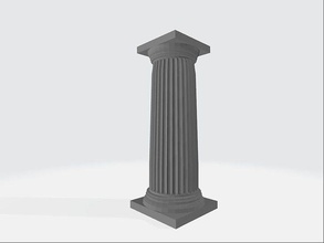 simple roman style pillar column architecture classic ancient statue monument ruin art tower old capital building component house decor 3d print 3d print model - Mito3D