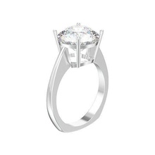 sencillo solitario anillo piedra preciosa compromiso 3d joyería joya diseño estilo matrimonio Boda imprimible Moda diamante brillante libra esterlina oro anillos 3d print model - Mito3D