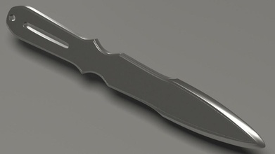 simple throwing knife games-toys steel carbonfibre utensil cutlery throwingknife weapon sharp tool bladed combat cosplay prop rangeweapon equipment cutting iron games toys 3d print model - Mito3D