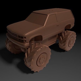 simple toy suv toy car vehicle truck monster bigfoot wheel suv games toys games toys  3d print model - Mito3D