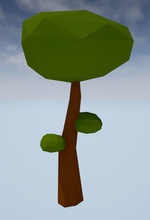 simple tree house game plant landscape lowpoly outdoor 3d print model - Mito3D