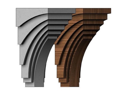 simple york contemporary style corbel architectural decorative ornament decor wall modern corbels cnc carving artcam plaster gypsum moldings relief printable profile bracket wood house 3d print model - Mito3D