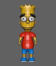 Simpsons bart brinquedo 3d impressão Diversão arte retro personagem imprimível desenho animado lembrança personagens jogos brinquedos 3d print model - Mito3D