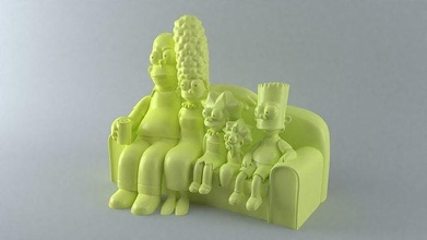 simpsons family thesimpsons losimpsons bart lisa homer maggie marge moe burns smithers resin fdm futurama cartoon figurine sofa selma nelson games toys 3d print model - Mito3D