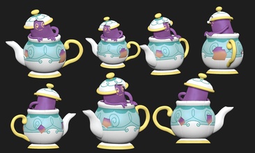 pokemon - sinestea polteageist galar sinesta pikachu tea british england games toys 3d print model - Mito3D