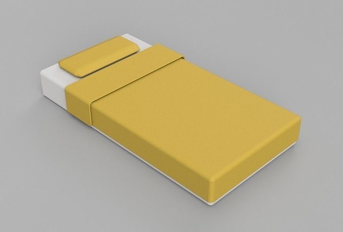 single letto mobilia Camera dormire moderno cuscino interni camera Casa 3D print model - Mito3D