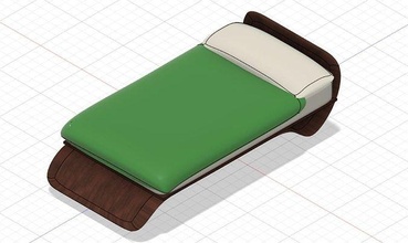 single letto mobilia camera dormire interni moderno notte residenziale spazio riposo coperta casa 3d print model - Mito3D