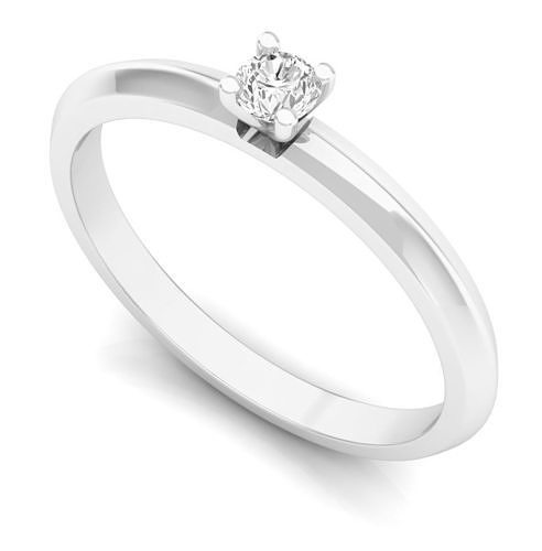 single diamant schmuck ring frau gold silber druckbar juwel hochzeit engagement mode platin sterling weiß brillant schönheit ringe 3D print model - Mito3D