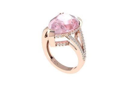 Single Diamant Ring Schmuck Juwel Hochzeit Mode Silber Gold engagem Engagement Ringe 3d print model - Mito3D