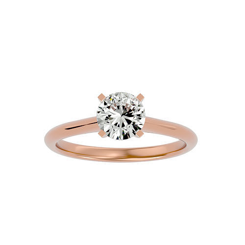 tek elmas KADIN Solitaire yüzük 360 görünüm yüzükler sterlin platin düğün nişan mücevher takı mono değerli 3D print model - Mito3D