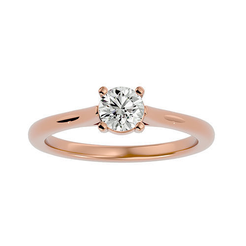 solteiro diamante mulheres solitário anel 360 Visão argolas esterlina platina Casamento noivado jóias joalheria mono precioso 3D print model - Mito3D