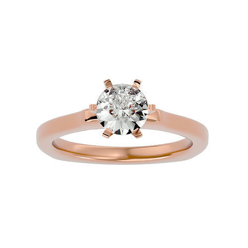solteiro diamante mulheres solitário anel 360 Visão argolas esterlina platina Casamento noivado jóias joalheria mono precioso 3D print model - Mito3D