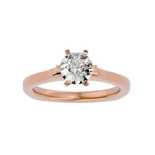 tek elmas KADIN Solitaire yüzük 360 görünüm yüzükler sterlin platin düğün nişan mücevher takı mono değerli 3d print model - Mito3D
