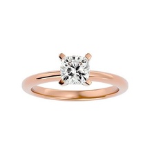 single diamond women solitaire ring 360 view rings sterling platinum wedding engagement jewellery jewelry mono precious animation 3d print model - Mito3D