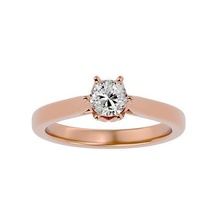 tek elmas KADIN Solitaire yüzük 360 görünüm yüzükler sterlin platin düğün nişan mücevher takı mono değerli 3d print model - Mito3D