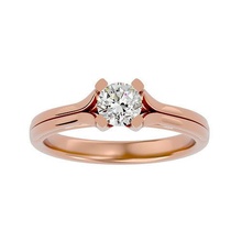 Single Diamant Frauen Solitär Ring 360 Aussicht Ringe Sterling Platin Hochzeit Engagement Schmuck Mono wertvoll 3d print model - Mito3D
