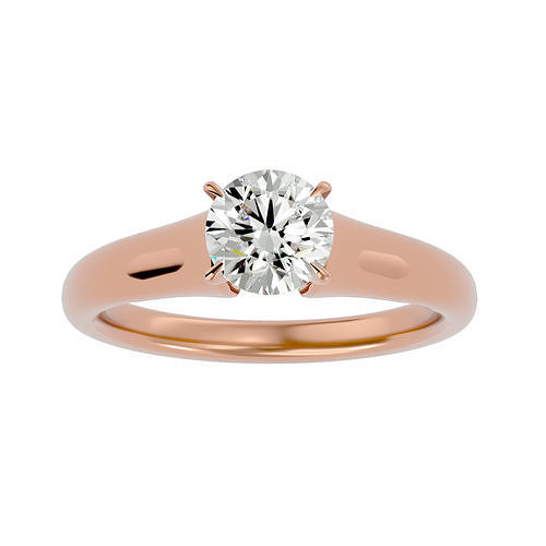 Célibataire diamant femmes solitaire bague 360 vue anneaux sterling platine mariage engagement bijoux mono précieux 3D print model - Mito3D