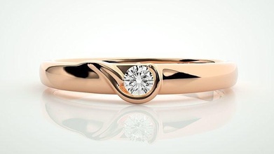 solteiro diamante mulheres solitário anel 3dm stl render argolas esterlina platina brilhante casamento noivado jóias joalheria delicado luz ouro branco mono 3d print model - Mito3D