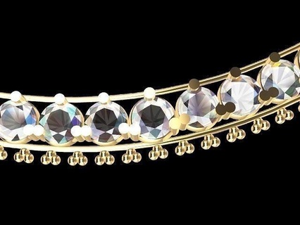 single line diamond pendant stl verified jewellery jewelry printable ring fashion prototyping 3d cad stylish design classic elegant designer gold pendants 3d print model - Mito3D
