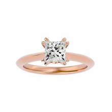 solteiro princesa diamante mulheres solitário anel 360 visão argolas esterlina platina casamento noivado jóias joalheria mono precioso animação 3d print model - Mito3D