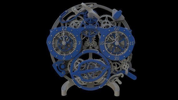 single shaft tourbillon 3d print clock watch hobby diy mechanical parts 3d print model - Mito3D