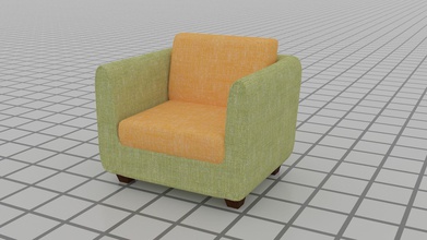 tek bir kanepe ev mobilya kapalı iç officesofa oda koltuk ofis conar aile eklenti sandalye kol 3d v ray klasik lobi 3d print model - Mito3D