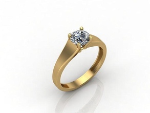solteiro pedra diamante noivado Casamento anel 3dm 100 ouro anéis femininos joalheria Projeto prata imprimível moderno moda fusão rede beleza esterlina feminino mulheres 3d print model - Mito3D
