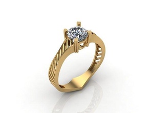 solteiro pedra diamante noivado Casamento anel 3dm 10 ouro anéis femininos joalheria Projeto prata imprimível moderno moda fusão rede beleza esterlina feminino mulheres 3d print model - Mito3D