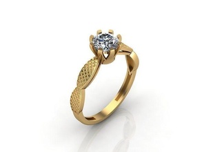 solteiro pedra diamante noivado Casamento anel 3dm 1 ouro anéis femininos joalheria Projeto prata imprimível moderno moda fusão rede beleza esterlina feminino mulheres 3d print model - Mito3D