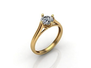 solteiro pedra diamante noivado Casamento anel 3dm 20 ouro anéis femininos joalheria Projeto prata imprimível moderno moda fusão rede beleza esterlina feminino mulheres 3d print model - Mito3D