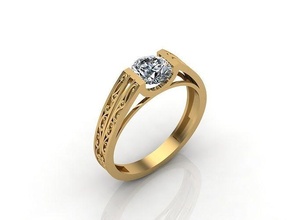 solteiro pedra diamante noivado Casamento anel 3dm 28 ouro anéis femininos joalheria Projeto prata imprimível moderno moda fusão rede beleza esterlina feminino mulheres 3d print model - Mito3D