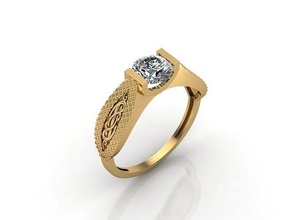 solteiro pedra diamante noivado casamento anel 3dm stl 32 ouro anéis femininos joalheria projeto prata imprimível moderno moda fusão rede beleza esterlina feminino mulheres render argolas 3d print model - Mito3D
