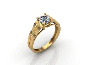 solteiro pedra diamante noivado casamento anel 3dm stl 4 ouro anéis femininos joalheria projeto prata imprimível moderno moda fusão rede beleza esterlina feminino mulheres render argolas 3d print model - Mito3D